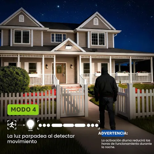Vista 6 de Luces solares de inundación al aire libre, luces de sensor de movimiento LED 294 para exteriores, luz solar impermeable IP67 para exteriores, luces