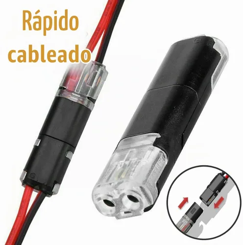 Vista 3 de Conectores de cable, conector de enchufe de doble cable, conector de cable de bajo voltaje, conectores eléctricos de tira de luz LED de 2 pines, sin