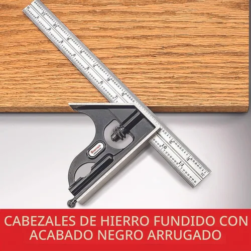 Vista 7 de Starrett Cuadrado combinado de acero con cabeza cuadrada, longitud de hoja