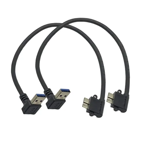 Vista 5 de Seadream Paquete de 2 adaptadores USB 3.0 A macho a micro B macho en ángulo