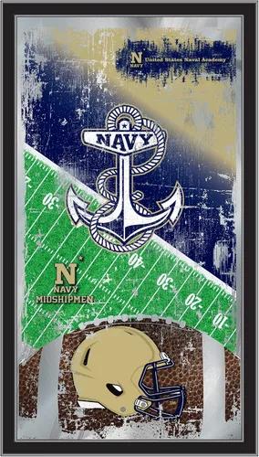 Vista 32 de Espejo de fútbol Appalachian State de 15" x 26" por Holland Bar Stool Company Appalachian State University