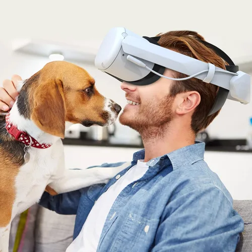 Vista 7 de NEWENMO - Correa de élite integrada de 6000 mAh con batería para Oculus Quest 2, correa de cabeza mejorada con paquete de batería Quest 2, comodidad