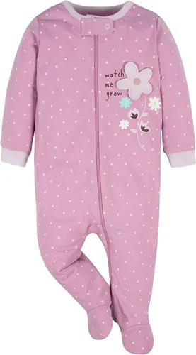 Vista 2 de Gerber Baby-Girls Sleep N' Play - Paquete de 4 Mamelucos para Niñas Bebés