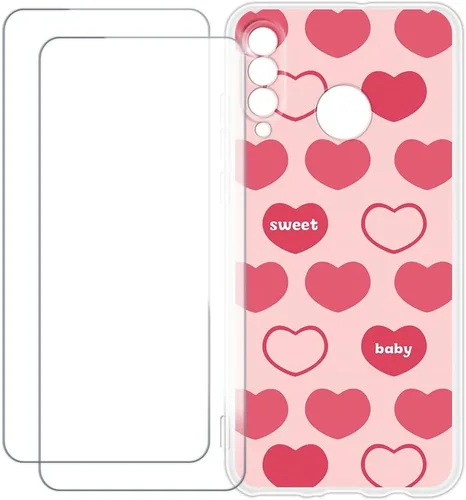 Vista 16 de Compatible with Huawei P30 Lite 2020 Case Colorful Custom Cover with 2 Pack Tempered Glass Screen Protectors - Shockproof Scratch-Resistant