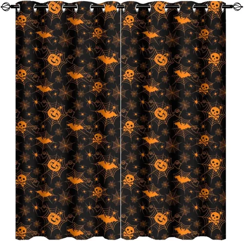 Vista 10 de Cool King of The Forest - Cortinas opacas con diseño de tigre anime, fantasía, animal, fuego, tigre, hielo, con ojales, ahorro de energía, 2