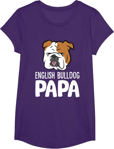 Vista 17 de Camiseta divertida de Bulldog Inglés para papá dueño de perro, Negro