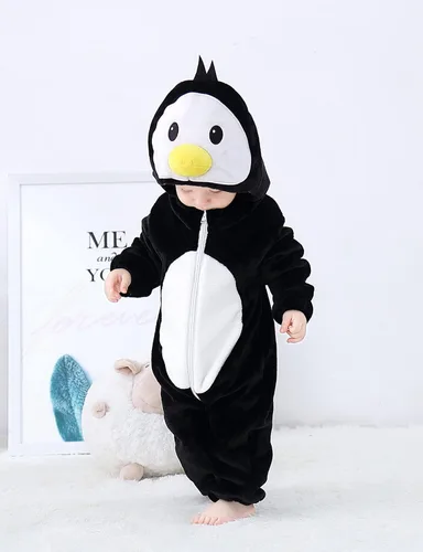 Vista 2 de BJWEO - Lindo disfraz para bebé, niñas y niños pequeños y recién nacidos, disfraz de Navidad, Halloween, enterizo de invierno, piyamas de cosplay