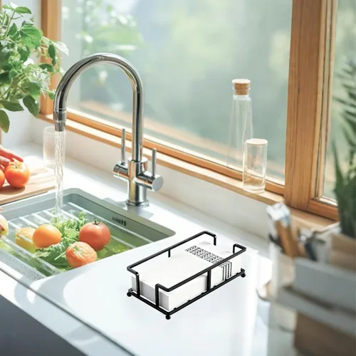 Vista 5 de Soporte para toallas de papel de baño, bandeja para toallas de baño, servilletero, toallero de baño, servilleta de baño, mesa de comedor (negro)