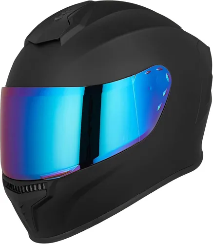 Vista 12 de Cascos integrales de motocicleta para adultos, hombres y mujeres DOT con visera tintada, modelo MD-813 para bicicleta de calle y carreras