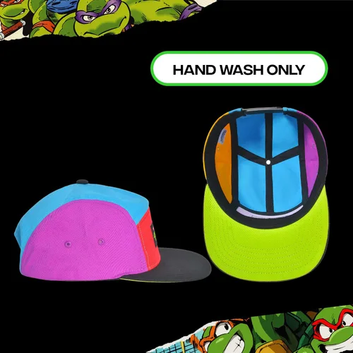 Vista 6 de Concept One TMNT - Gorra de béisbol para adultos, diseño de tortugas ninja con ala plana
