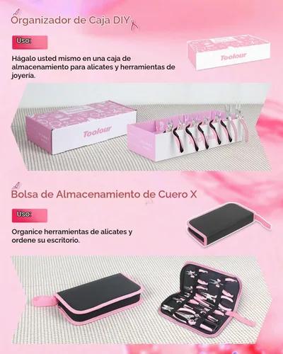 Vista 7 de Toolour Juego de Alicates para Joyería Herramientas de Fabricación de Joyas con Kit de 6 Rollos de Alambre para Cuentas para Suministros de Joyería
