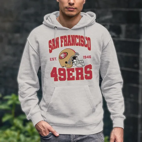 Vista 3 de Junk Food NFL Sudadera con Capucha Pullover Signature unisex para adultos. Ajuste Unisex Relajado.