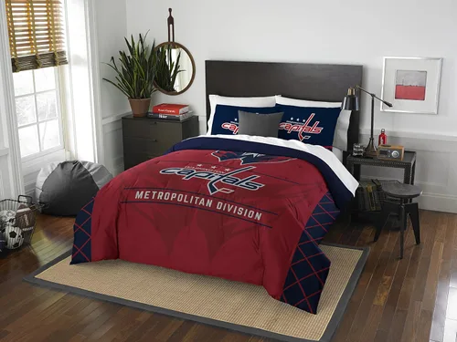 Vista 9 de Juego de edredón y funda de almohada para cama individual o matrimonial/queen, con licencia oficial de la NHL
