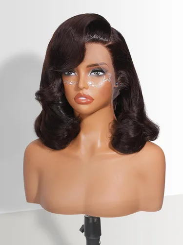 Vista 17 de Pelucas de encaje frontal de 13x4 Highlight Ombre de cabello humano ondulado 4/27 color rubio miel 9A sin pegamento HD encaje frontal transparente