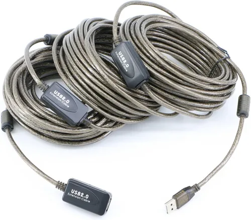 Vista 10 de Cable de extensión USB 2.0 A macho a hembra de alta velocidad 480 Mbps (30 pies)