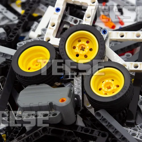Vista 4 de TEESE 415pcs Beam-Frame-Exles-Pins-Wheel Rebound-Motor, Compatible con Technic-Parts, para STEM-MOC-EV3-Project-Track-Car-Bulk- Bloques