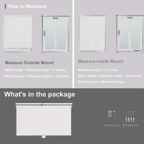 Vista 8 de Boolegon Persianas enrollables opacas para ventanas, sin cordón, con aislamiento térmico, protección UV, persianas de tela para puerta francesa