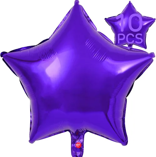Vista 38 de Globos de estrella beige de 18 pulgadas, 10 globos de Mylar de forma estrella beige con revestimiento metálico de helio para decoraciones de fiesta