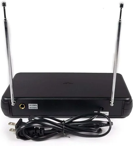Vista 2 de EMB Pro EBM10W sistema de micrófono VHF portable, inalámbrico, dual, profesional