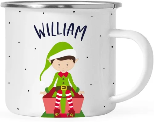 Vista 20 de Andaz Press Taza de café de acero inoxidable con nombre personalizado de 11 onzas para niños, diseño de búho azul festivo, 1 paquete, taza