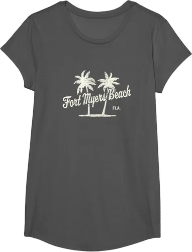 Vista 47 de Fort Myers Beach Florida Vintage 70s Palm Trees Graphic T-Shirt