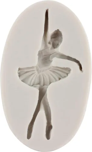 Vista 7 de Sijiangmold Moldes de silicona para bailarinas de ballet, moldes de fondant, moldes de arco de caramelo, corona de chocolate para decoración