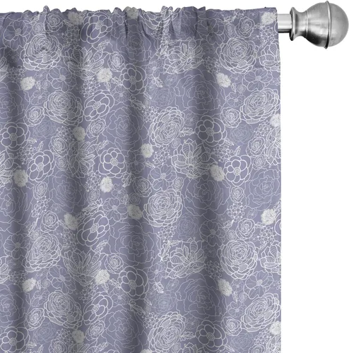 Vista 26 de Lunarable Cortinas para ventana para mascotas, divertidos personajes de gatos, estilo artístico, gatitos juguetones, animales peludos, decoración