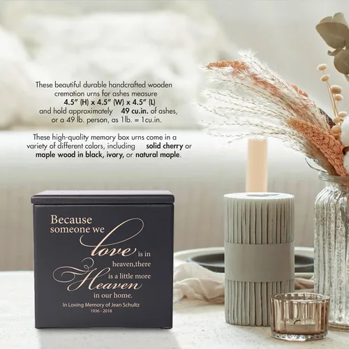 Vista 7 de LifeSong Milestones Urnas para cenizas masculinas y femeninas Urnas de cremación personalizadas para cenizas humanas, pequeña caja decorativa