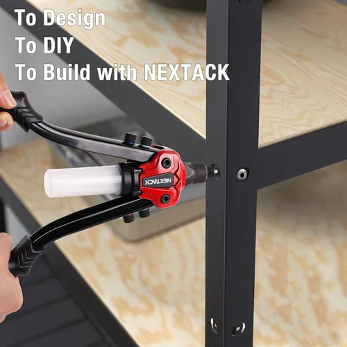Vista 9 de NEXTACK Rivnut Tool NT600 y 1/4 Remache Gun NT300 para metal, canalón y automoción