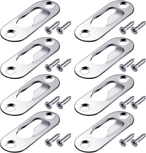 Vista 8 de Hotop 40 piezas de percha para cuadro con un solo ojo de cerradura con 80 piezas de tornillos, sujetadores de metal con agujero de cerradura