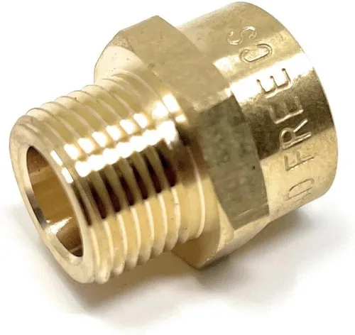 Vista 19 de Adaptador de latón sin plomo Cascada, rosca G británica BSPP macho a NPT hembra (1" x 1" (1 pieza))