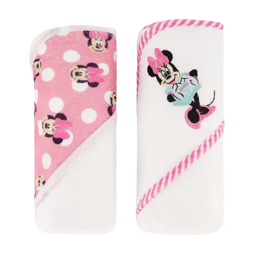Vista 8 de Disney Cudlie - Paquete de 2 toallas con capucha enrolladas/cardadas con estampado de Mickey Mouse para bebé niño