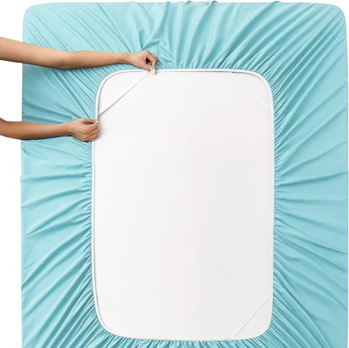 Vista 7 de Manyshofu Juego de sábanas de tamaño individual con bolsillos extra profundos, sábanas y fundas de almohada de 1800 hilos de lujo para hotel, juego