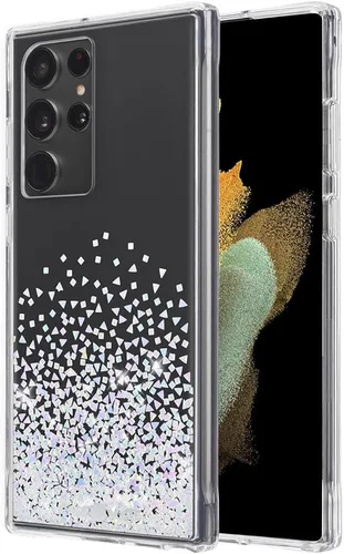 Vista 7 de Case-Mate - Twinkle Ombre - Funda para Samsung Galaxy S22 Ultra - Elementos de lámina reflectante - Protección contra caídas de 10 pies - 6.8