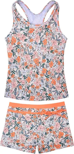 Vista 36 de JerrisApparel Traje de baño de dos piezas para niñas de verano con boyshort, diseño de tankini estrella de mar aqua