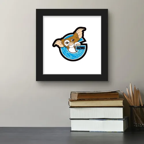 Vista 4 de Trends International Gallery Pops Gremlins - Arte de pared con insignia de Gizmo, versión enmarcada negra, 12 x 12 pulgadas