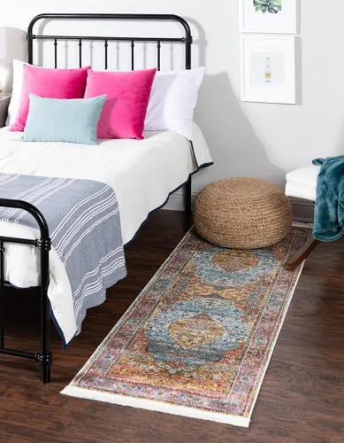 Vista 13 de Unique Loom Baracoa Collection - Alfombra Miramar (2' 2" x 3' 1", Celeste/Azul)
