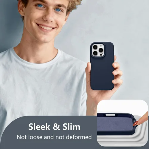 Vista 133 de Funda magnética de silicona para iPhone 13 Pro, color blanco antiguo [Compatible con Magsafe] [Forro de microfibra suave antiarañazos], funda