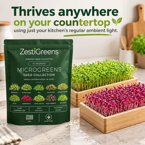 Vista 2 de Microgreen Seeds - Paquete de 10 semillas variadas premium de Estados