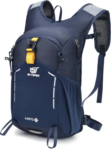 Vista 16 de SKYSPER Mochila de senderismo pequeña – Mochila de viaje de 15 L, ligera, resistente al agua, mochilas de senderismo para mujeres y hombres, Negro