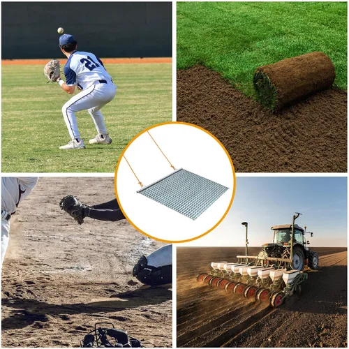 Vista 7 de Shimeyao Estera de arrastre de zinc resistente de malla de acero Infield Drag Multi Surface Mat para entrada, granja, jardín, béisbol, campo