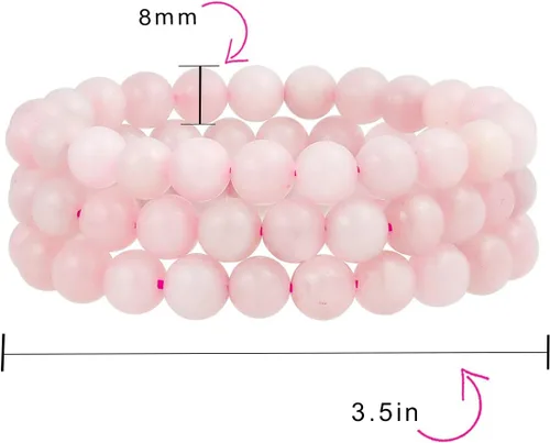 Vista 53 de Bling Jewelry Juego de 3 pulseras elásticas unisex apilables con cuentas redondas de 0.315 pulgadas para mujeres, adolescentes y hombres, multihebra