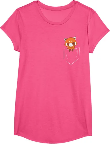 Vista 17 de Funny Red Panda In Pocket - Camiseta con bolsillo, Negro, S