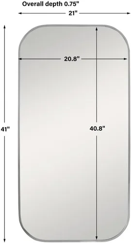 Vista 5 de Uttermost TAFT Espejo de pared rectangular de latón antiguo chapado de 21 x 41 pulgadas