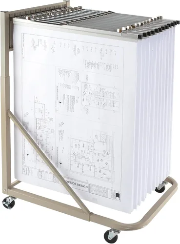 Vista 6 de Estante Brookside Design para guardar dibujos técnicos, Beige
