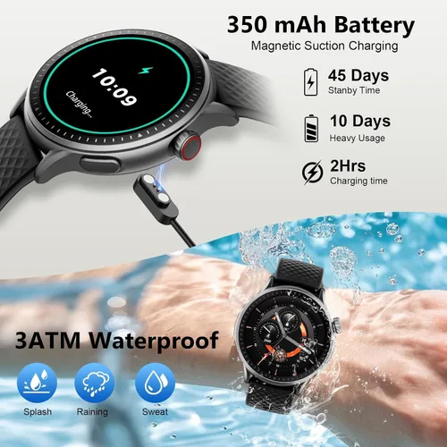 Vista 4 de Reloj inteligente de fitness para hombres y mujeres, 2026 nuevo reloj inteligente para correr, pantalla AMOLED Ultra-HD de 1.46 pulgadas con monitor