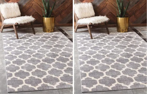 Vista 58 de Unique Loom Trellis Collection - Alfombra de área de Filadelfia, rectangular de 2 pies 2 pulgadas x 3 pies, color morado y marfil