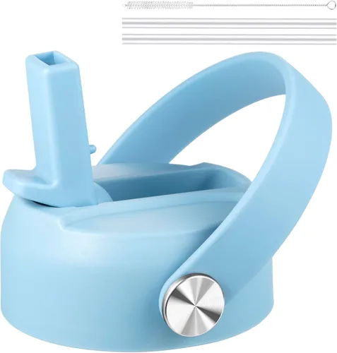 Vista 4 de Tapa de popote para boca ancha Hydro Flask, tapas con popote para Hydroflask de boca ancha de 12, 16, 18, 20, 32, 40 onzas, tapa de repuesto