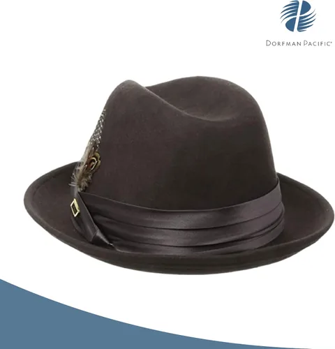 Vista 4 de STACY ADAMS Sombrero Fedora de fieltro de lana aplastable para hombre