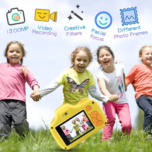 Vista 6 de JOYTRIP Cámara para niños, cámaras digitales selfie, regalos para niños y niñas de 3, 4, 5, 6, 7, 8, 9 años, cámara de video HD de 12MP 1080P